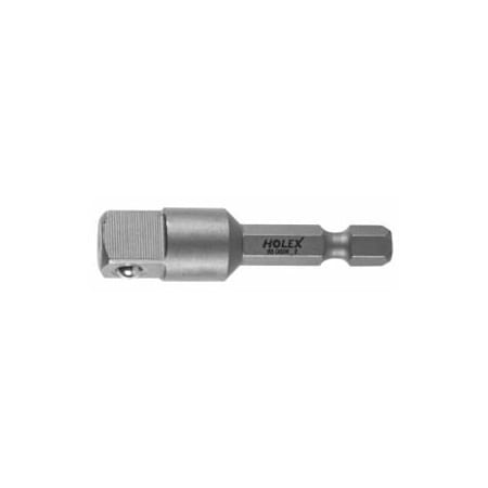 Holex 3/8 inch Drive Socket Adapter, 1/4 inch Input Drive, 50 mm Length 650006 3